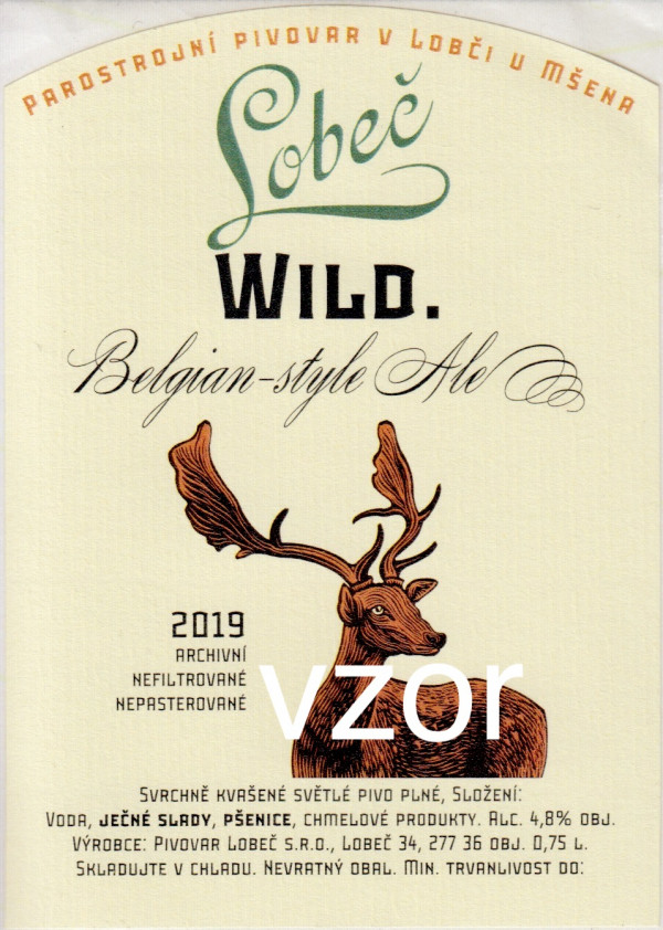 Etiketa Lobeč Wild 2019 - Pivovar Lobeč